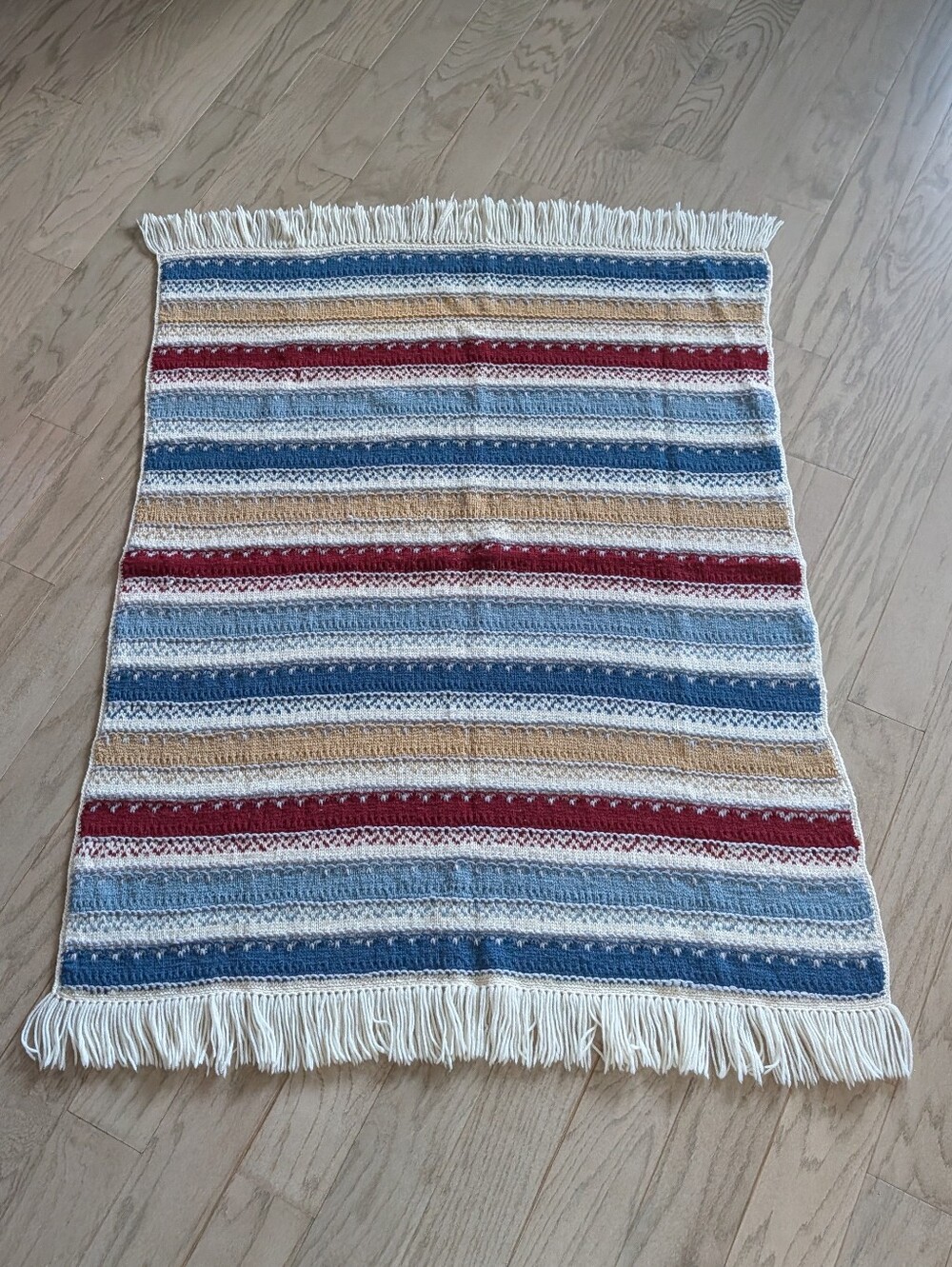 1990's VINTAGE KNIT THROW BLANKET sweater